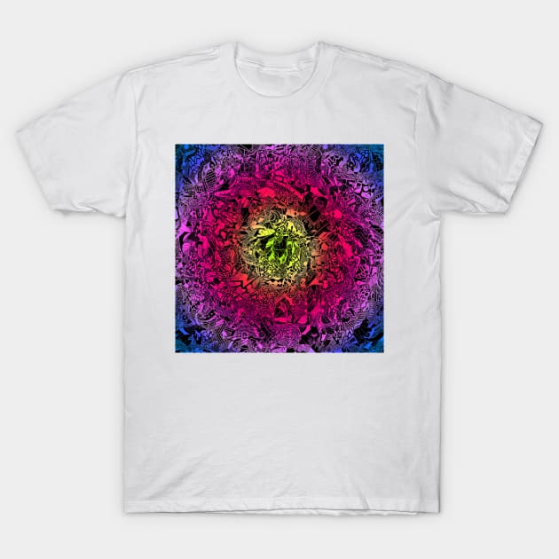 Mental Maze Color Abstract T-Shirt by kenallouis